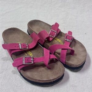 Birkenstock Fuchsia Double Strap Sandals